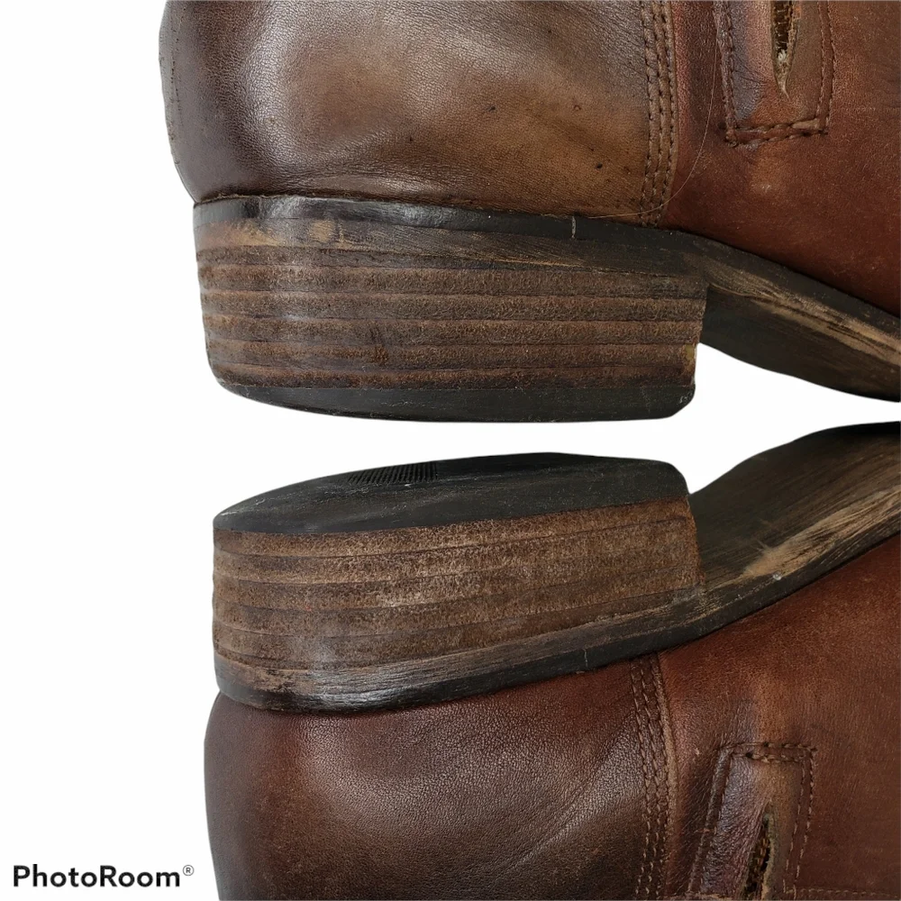 Arturo Chiang Burnished Leather Boots Size 9.5